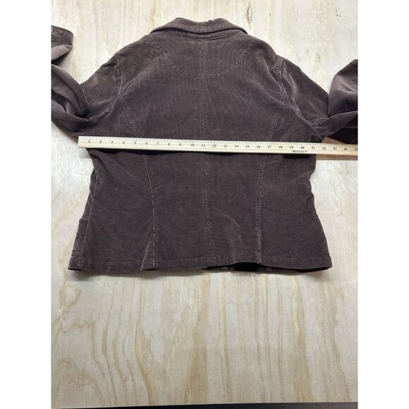 St. John’s Bay Stretch Corduroy Blazer Jacket PXL Fall Brown Cotton Spandex - Picture 8 of 8